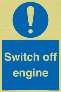 Switch off engine